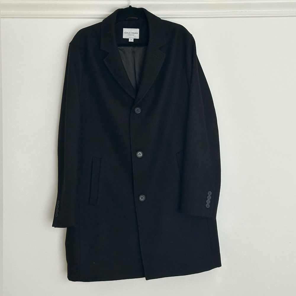 Cole Haan Signature Men’s Topcoat — Size Large — Wool Blend